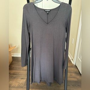 Express charcoal long sleeve dress